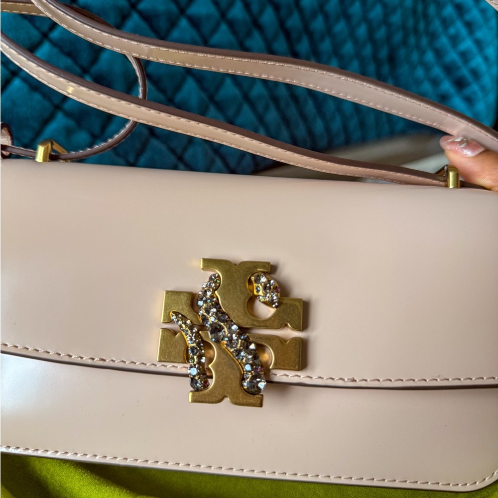 Tory Burch Eleanor E/W Rectangular Snake Crystal … - image 4